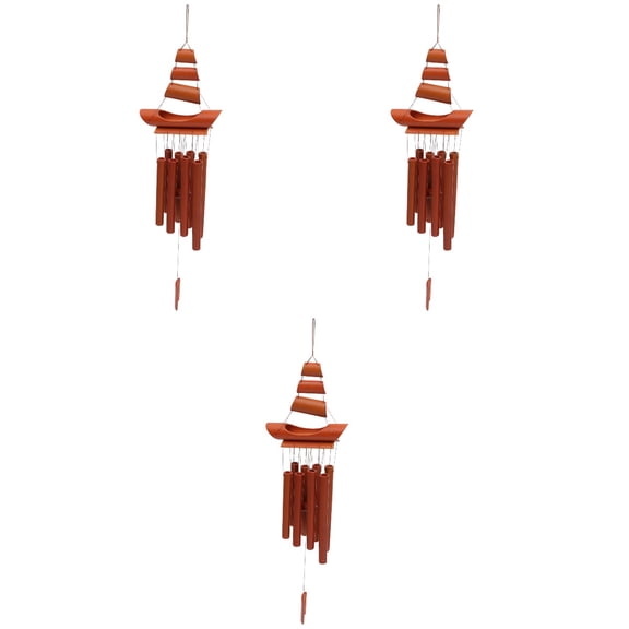 Masteelf 3pcs Bamboo Wind Bell Pendant Creative Hanging Wind Chime Chime Decoration