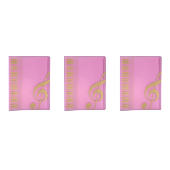 Masteelf 3pcs Band Flip Folder 80-Page A4 Music Sheet Folder With Sleeves For Piano Books Choir Music And Pages Music Storage Solution