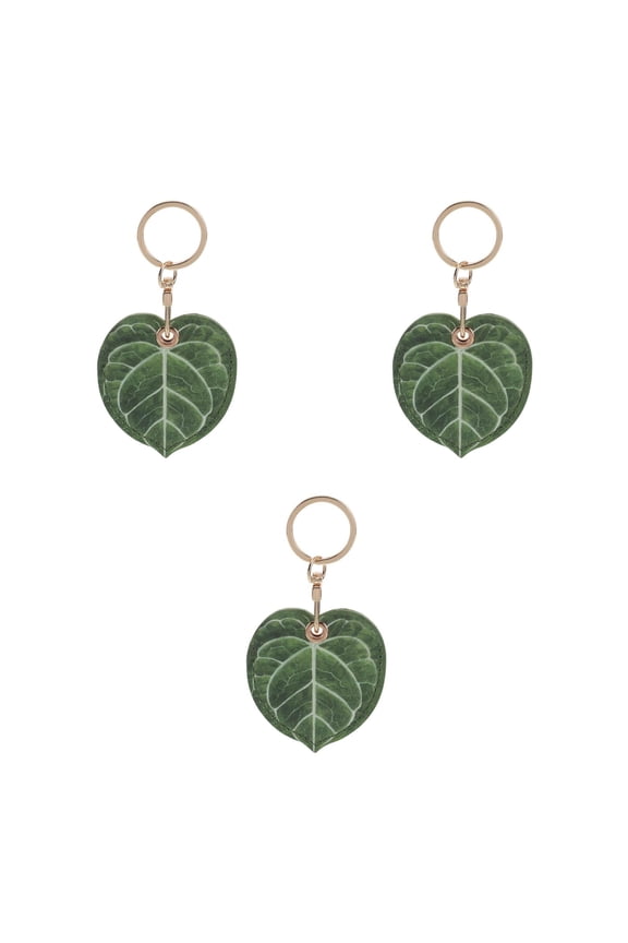 3pcs Compatible With Apple Secure Holder With Key Ring Leaf Shaped Protective Keychain Accessory For Keys Pets Luggage More