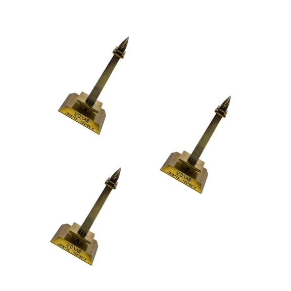 Masteelf 3pcs Decorative Metal Tower Model Indonesia Architecture Building Sculpture Home Decor Statue Desktop Ornament Decoration