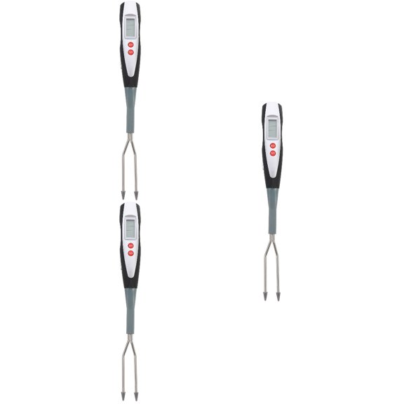 Masteelf 3pcs Digital Temperature Fork Meat Kitchen Probe Fork for Kitchen Grilling Smoker Barbecue Roasting Turkey Frying Oven Candy Black