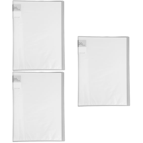 Masteelf 3pcs Display Folder File Organizer Practical File Folder Container Multi-use Folder Office File Organizer