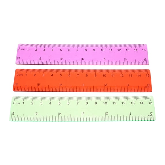 Masteelf 3pcs Drawing Accessory Drawing Ruler Professional Drawing Straight Ruler Ruler For Geometry Measuring Set Straight Ruler Plastic Straight Ruler Ruler Tool