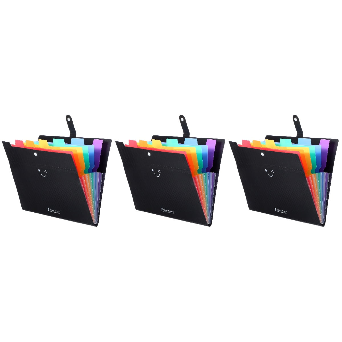 Masteelf 3pcs Expanding File Folder Heavy Duty File Folder Color File Folder File Organizer Bag Receipt Organizer