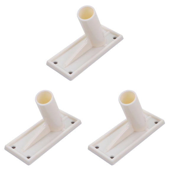 Masteelf 3-Piece Flag Pole Mount Bracket Set with Wall Holder and Adhesive Base and Secure Flagpole Display