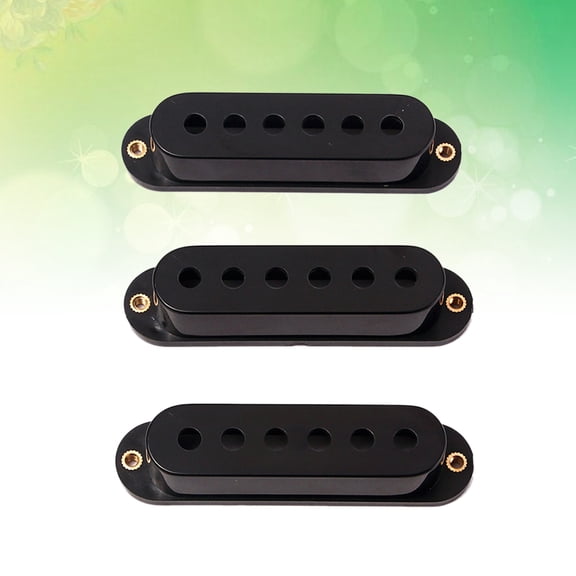 Masteelf 3pcs GB225 Single Coil ST Guitar Pickup Covers for ST Electric Guitar Replacement Parts (Black)