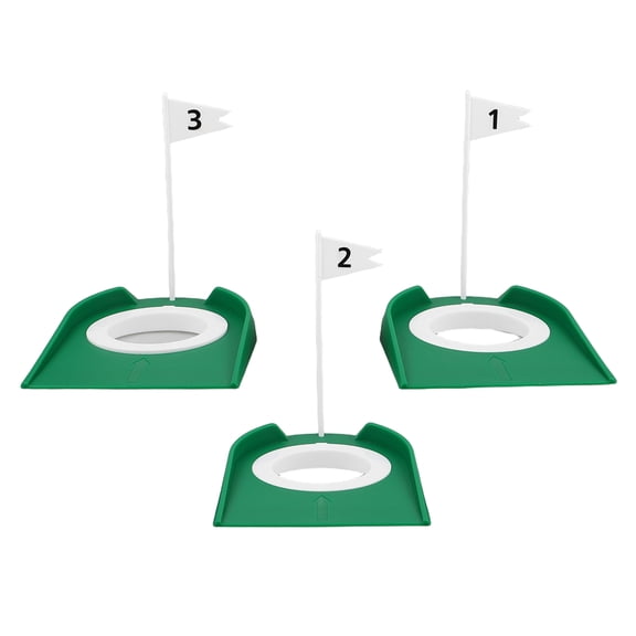 Masteelf 3pcs Golf Putting Trainer With Flag Golf Hole Cup For Practice Anywhere For Improving Putting Accuracy And Fun Golf Training