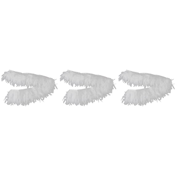 Masteelf 3pcs Handmade Fringe Trim for Sewing Crafts Decoration (White)
