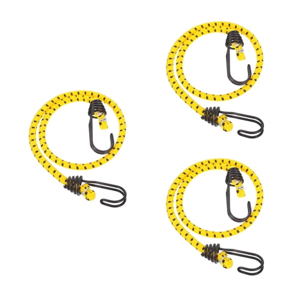 Masteelf 3pcs Heavy Duty Bungee Cords With Carabiner Clips Elastic Rope For Camping Tent Lines And Outdoor Adventures