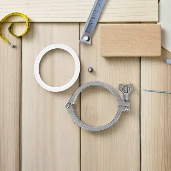 Masteelf 3pcs Heavy Duty Stainless Steel Pipe Clamps Quick Connect Pipe Clamp Bracket Tube Fasten Holder For Plumbing Mechanical And Industrial Use