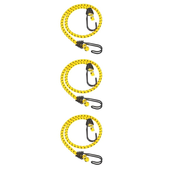 Masteelf 3pcs Heavy Duty Tie Down Straps Adjustable Bungee Cords With Carabiner Clips For Camping Tent Ropes And Outdoor Activities