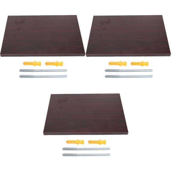 Masteelf 3pcs Household Wall-mounted Shelf Heavy Duty Wall Floating Shelf Multi-functional Rectangular Rack