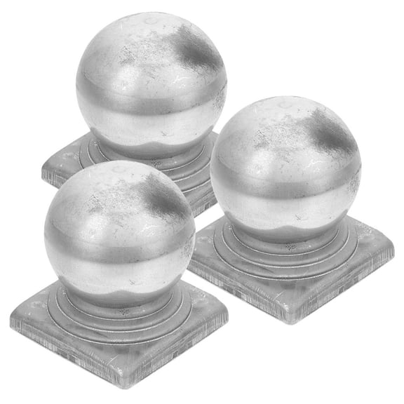 Masteelf 3pcs Iron Fence Post Caps Metal Fence Caps Post Caps Fence Protector Fence Parts