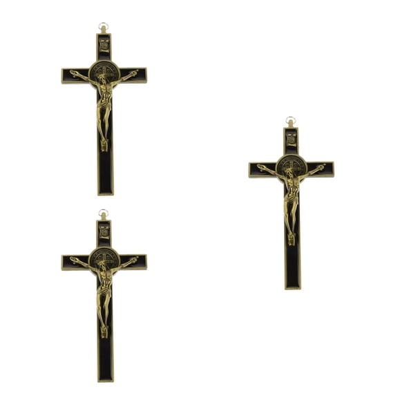 Masteelf 3pcs Jesus Christian Cross Statue Decorative Crucifix Cross Wall Crucifix Cross Statue Cross Statue Crucifix Statue Wall Crucifix Ornament