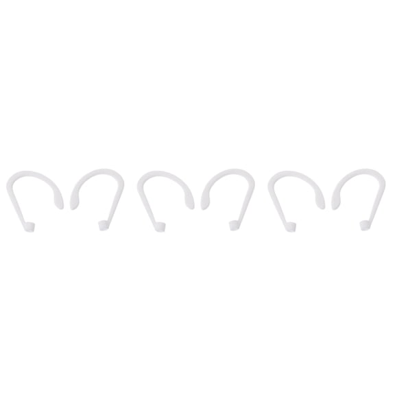 Masteelf 3pcs Lightweight Earhooks Silicone Earbuds Covers Long-Lasting Comfort Ergonomic Ear Hook Holders Compatible with Apple for Running Jogging Cycling Gym Fitness (White)
