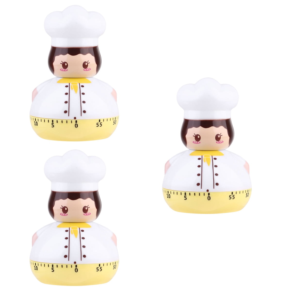 Masteelf 3pcs Mini Chef Design Mechanical Timer Kitchen Timer Household ...