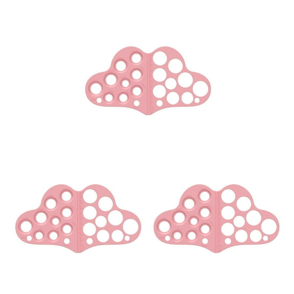 SWETRACE Soft Flange Size Measure Pink for Infant Care 3Pcs 5.5x5.3x0.08In