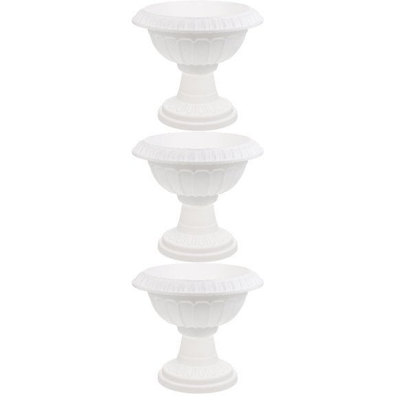 Masteelf 3pcs Plastic Planter Flowerpot Roman Column Flowerpot Flowerpot