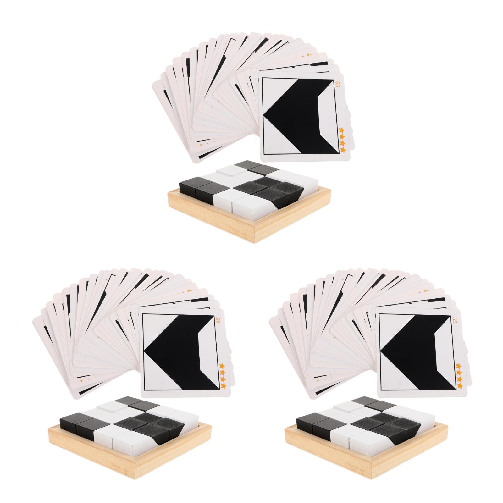 Masteelf 3pcs Puzzle Board Game Building Blocks Thinking Training ...