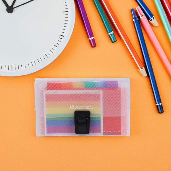 Masteelf 3pcs Receipt Organizer Accordion File Organizer With 13 Pockets Portable Receipt Holder For Business Plastic Document Wallet For Office