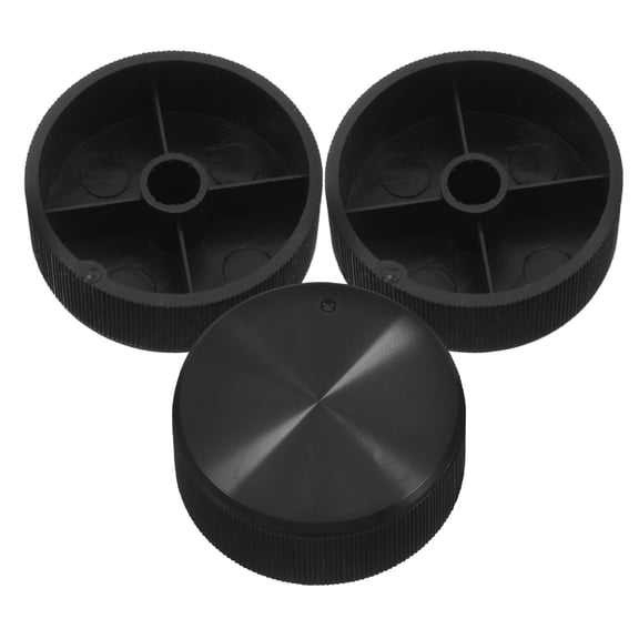 Masteelf 3pcs Rotary Knob Replacement Equalizer Potentiometer Fader Knobs Push Cap For Controller Mixer Console Black