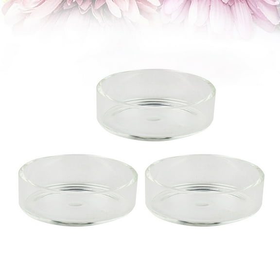 Masteelf 3pcs Round Shrimp Food Glass Bowl Crystal Shrimp Feeding Bowl Shrimp Tank Ornament Shrimp Supplies