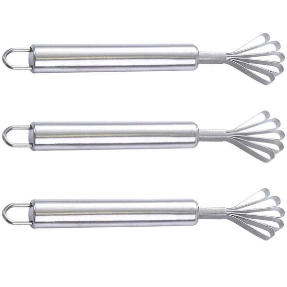 SWETRACE Multi Functional Coconut Scraper Silver 3Pcs 7.3x1.3In