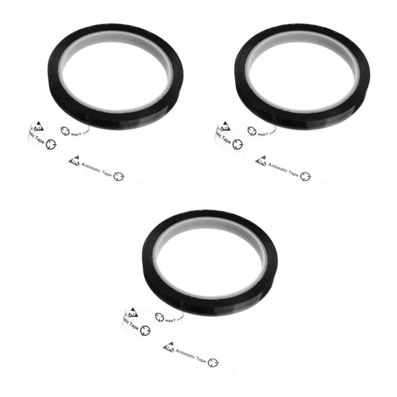 Masteelf 3pcs Static Protection Adhesive Tape Double-Sided Anti-Static Tape Fixed Warning Tape Security Tape Masking Tape Sealing Tape For Protection