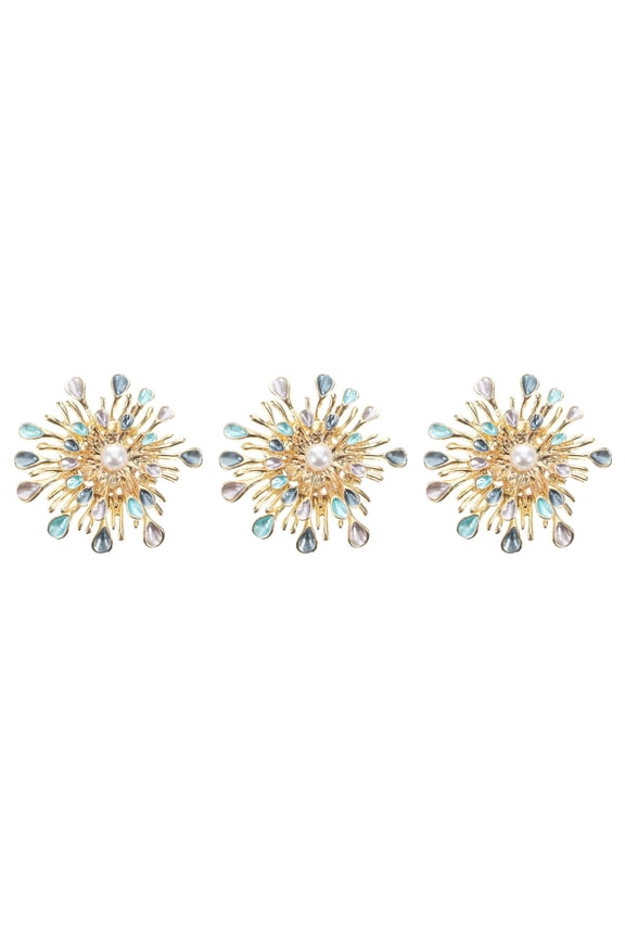 3pcs Sunflower Brooch Pins Rhinestone Flower Lapel Pin Rhinestone Floral Brooches Corsages Scarf Clips For Clothing Backpack Hats Bags