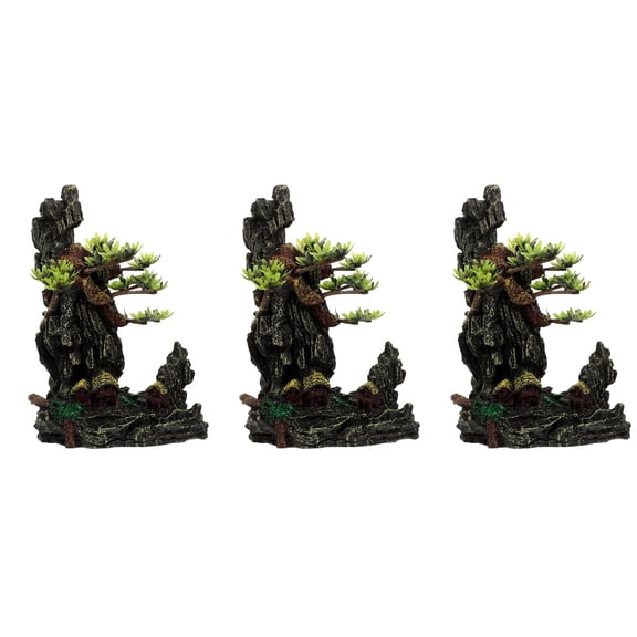 Masteelf 3pcs Tree Decoration Lifelike Tree Modeling Figurine Table Ornament Climbing Accessory