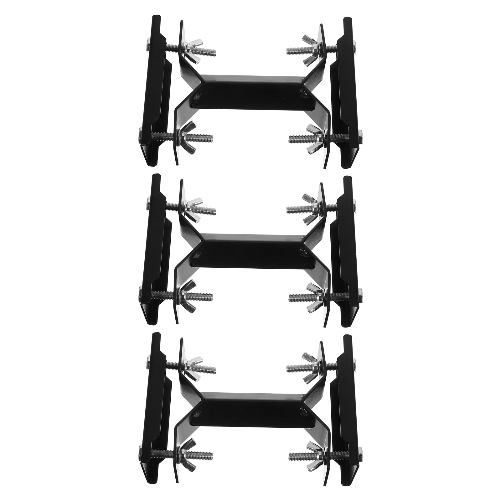 Masteelf 3-Pack Heavy Duty Outdoor Umbrella Clamp Stand Holder, Parasol Mount Clip Bracket for Secure Fixed Umbrella Support