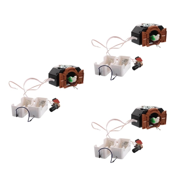 Masteelf 3pcs Vintage Cuckoo Clock with Quartz Movement Wall Hanging Clock Movement Retro Mute Wall Clock Silent Movement Clock Mechanism Part No Hook