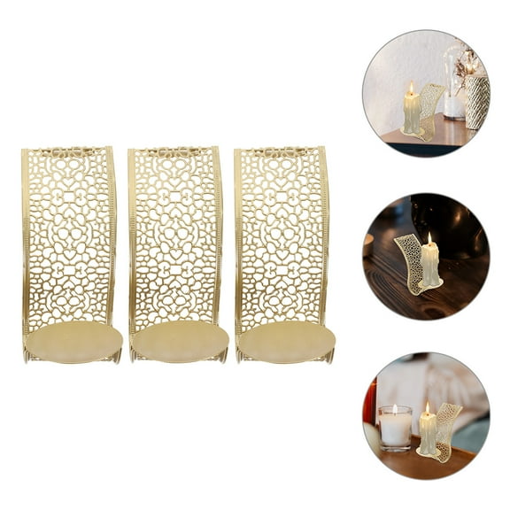 Masteelf 3pcs Wall Sconce Candlestick Candle Holder Wall Art Pillar Candles Holders for Fireplace Kitchen Dining Room