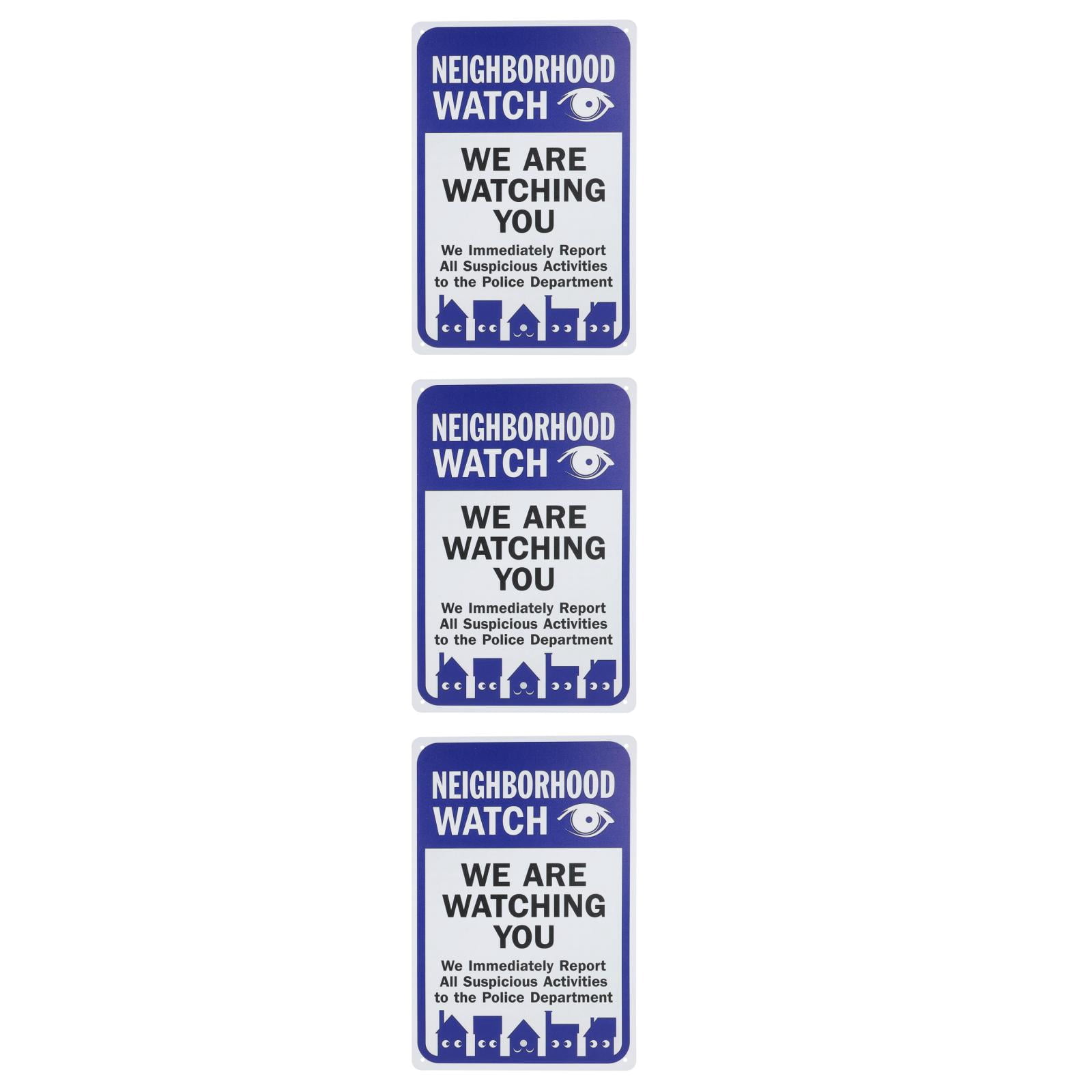Masteelf 3pcs We Immediately Report All Activities To The Police ...