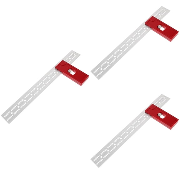 Masteelf 3pcs Woodworking Precision Tool Adjustable Ruler Woodworking Ruler Carpenter Tool