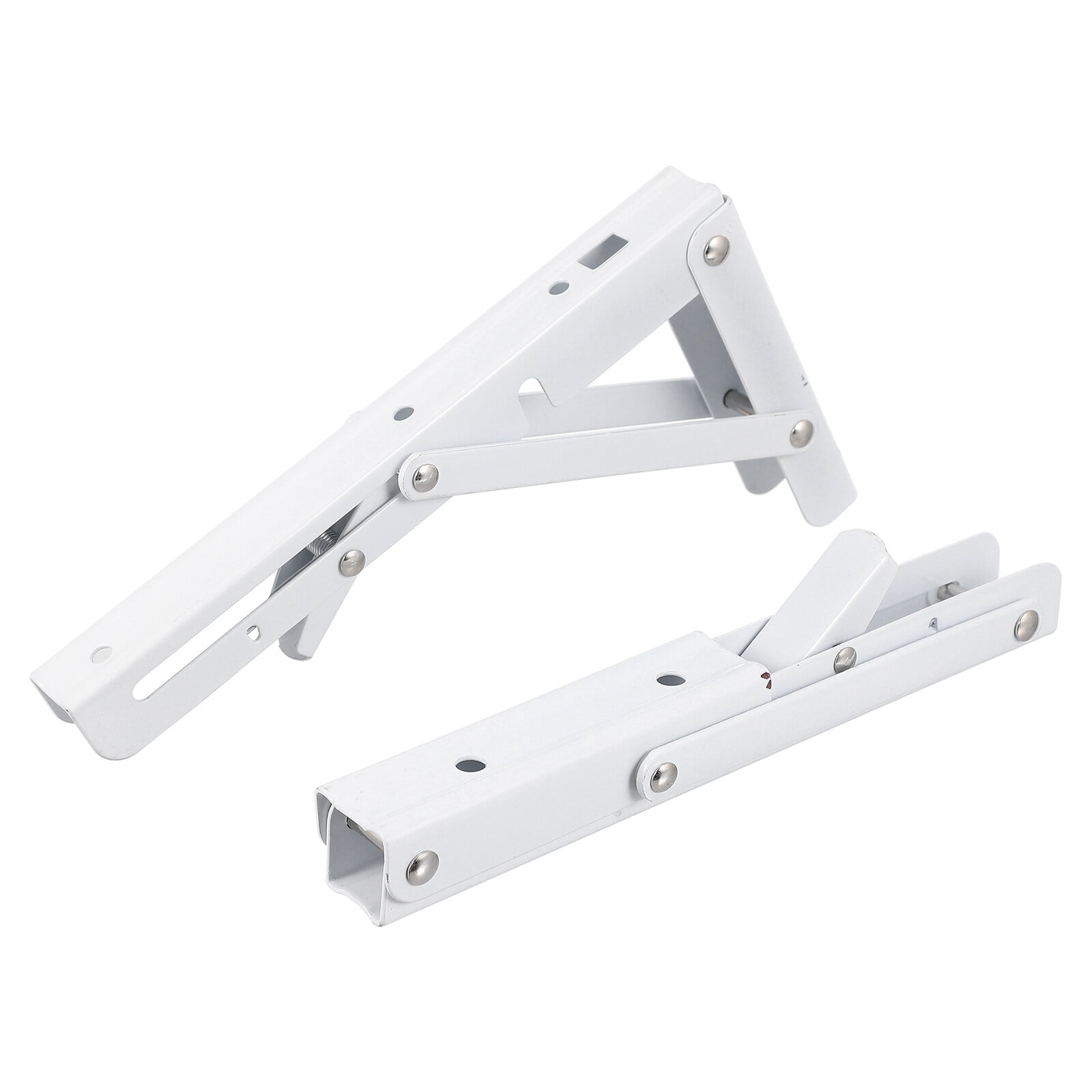 Masteelf 4 PCS 8 inch Folding Shelf Bracket Stainless Steel Triangle Folding Support