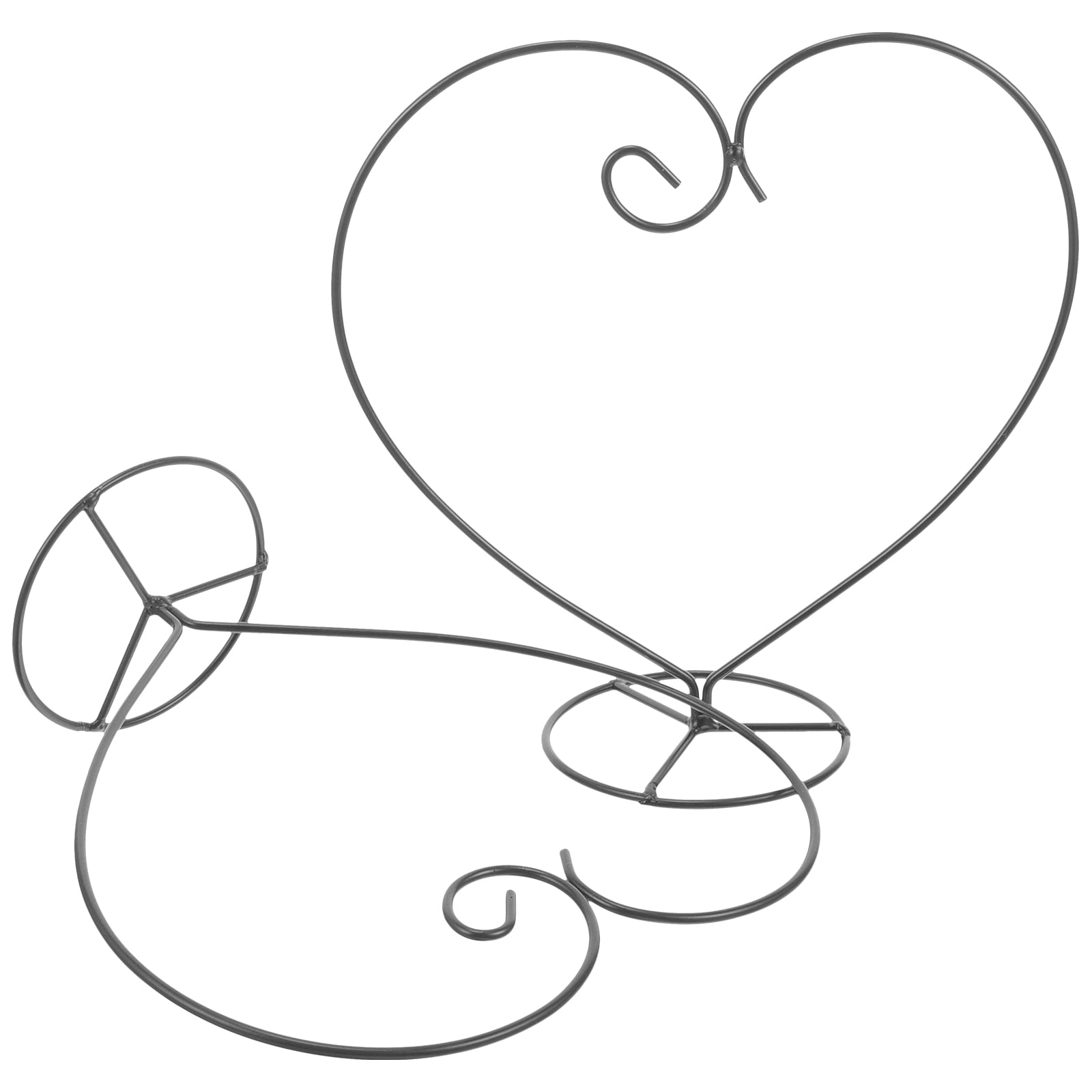 Aebor Heart Shaped Ornament Display Stands - 5 Pack Iron Hanging Racks For Glass Globes & Decor