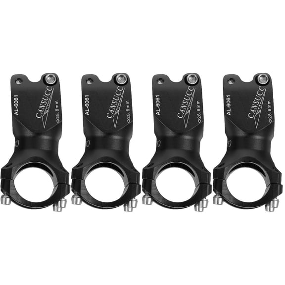 Masteelf  4 PCS Zinc Alloy Handlebar Stem Adjustable Quill Riser Black