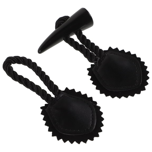 Masteelf  4 Pairs Push Button Switch Sew-on Toggles Closure Horn Coat Buttons