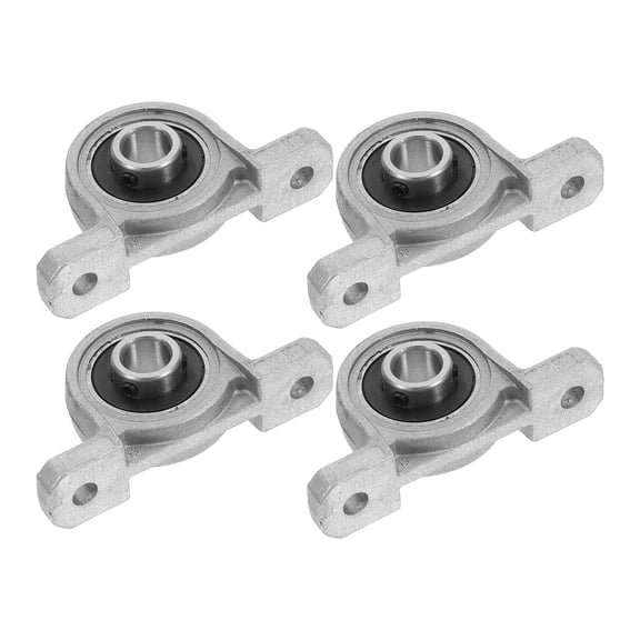 Masteelf  4 Pcs Bearing Seat Flange Mounted Bearings Bore Wheel Silver