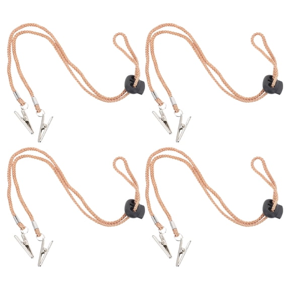 Masteelf 4 Pcs Bib Clamp Napkin Holder 75.00X0.30X0.30CM Beige