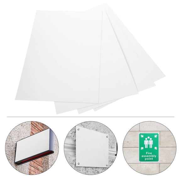 Masteelf 4-Pack White Aluminum Blanks for Sublimation Printing, Photo Signs, Metal Sheets for Crafts