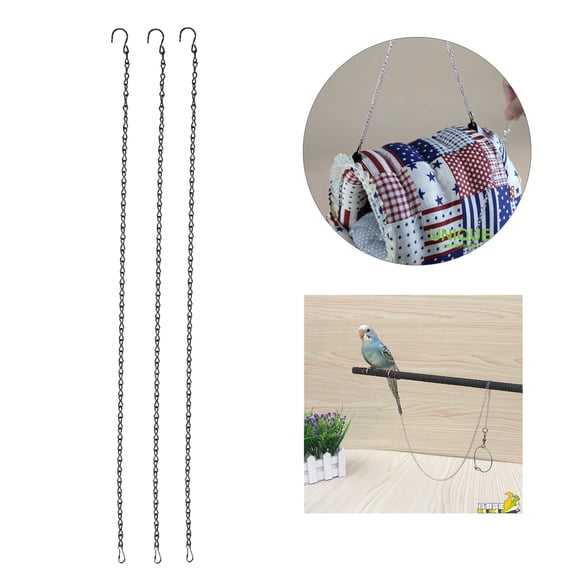 Masteelf 4pcs Hanging Chains Flower Pot Basket Replacement Chain Hanger for Bird Feeders Planters Lanterns and Ornaments(Black)