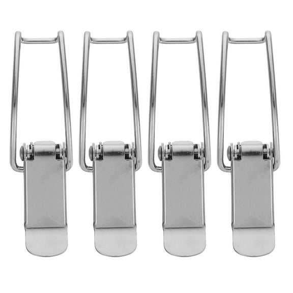 Masteelf 4 Pcs Chest Locks and Latches Stainless Steel Cap Buckle Silver