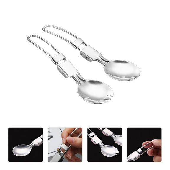 Masteelf  4 Pcs Collapsible Scratch-resistant Spoon Durable Travel Baby
