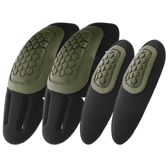 Masteelf 4 Pcs Combat Knee Pad Sports Protective Sets Combat Knee Pads Elbow Pads Hunting Pants Protective Pads For Hunting Green