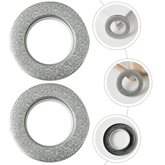Masteelf  4 Pcs Curtain Supplies Grommets for Fabric Gold Eyelet Grey