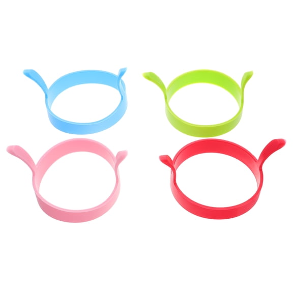 Masteelf 4-Pack Silicone Cooking for Perfectly Shaped Eggs, Non-Stick, , 8x8x4.5cm Kitchen Tool