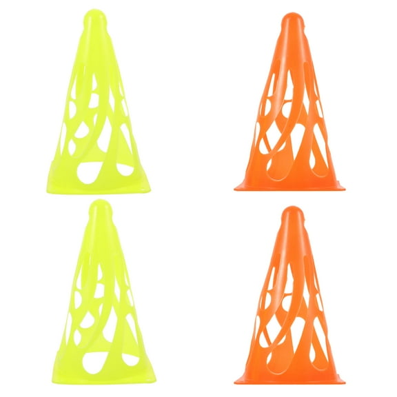 Masteelf  4 Pcs Football Train Obstacle Agility Hurdles Soccer Cones Net