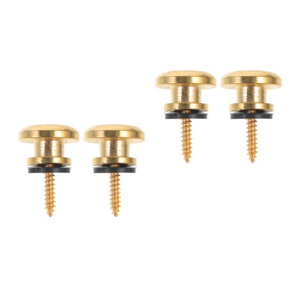 Masteelf 4 Pcs Guitar Strap Locks Metal Strap Retainer Guitar Strap Buttons with Strap Blocks for Guitar Strap